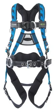 Miller AirCore Aluminum Hardware Blue Harness w/Front & Side D-Rings Lumbar Pad – Belt – Universal (Large/XL) – AAF-QCBDPUB