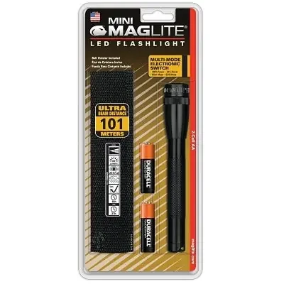 Mini Maglite LED Flashlight, 2 AA, 97 Lumens, Black