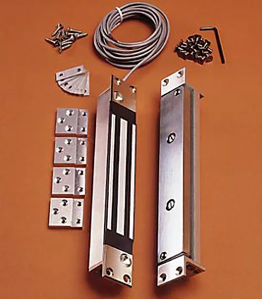 Mini Version 24 Volt DC Shear Magnalock – Satin Stainless Steel Finish by Securitron