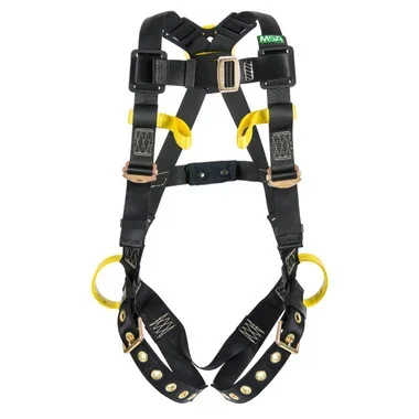 MSA Workman Arc Flash Vest-Style Harness w/Back & Side Web Loops – Tongue Buckle leg straps – BELAY LOOPS – Standard (STD) – 10162694