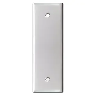 Narrow 1.5‘‘ Blank Wall Plate Cover – Brushed Aluminum