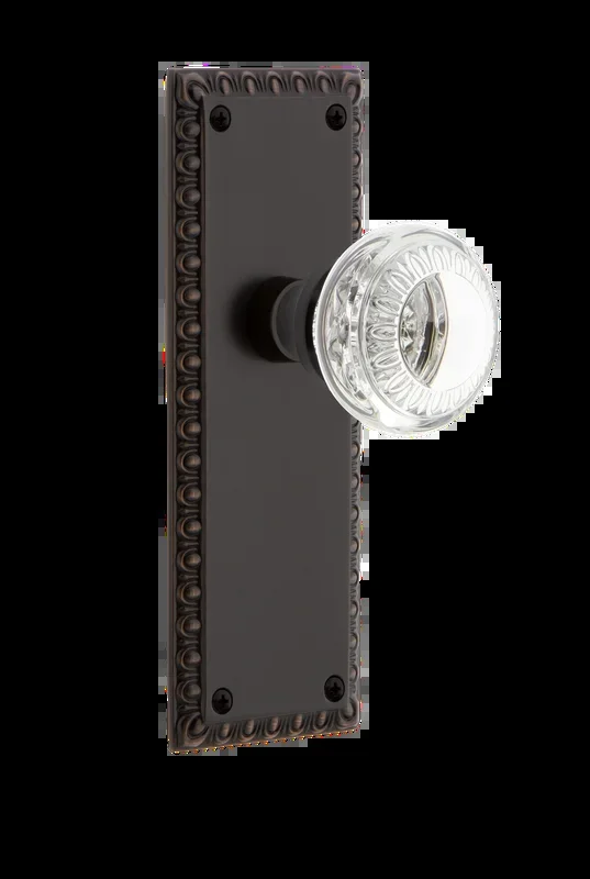 Neoclassical Plate with Crystal Neoclassical Knob in Timeless Bronze – Nostalgic