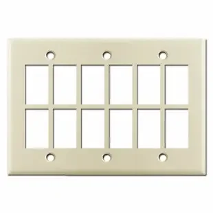 New Style Master Controller GE Low Voltage 12 Switch Plate – Ivory