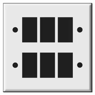 New Style Snap In Six Device GE Low Voltage Light Switch Wall Plates
