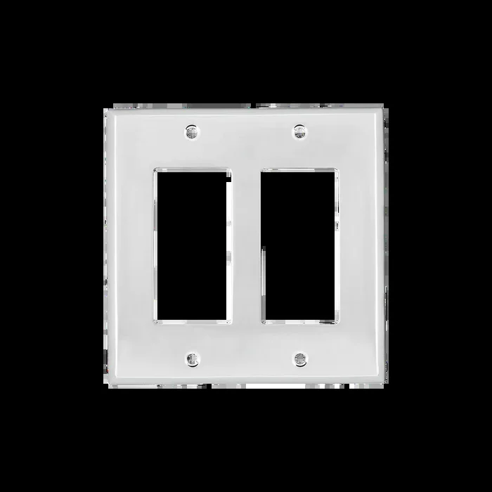 New York Switch Plate with Double Rocker in Bright Chrome – Nostalgic Vintage Hardware