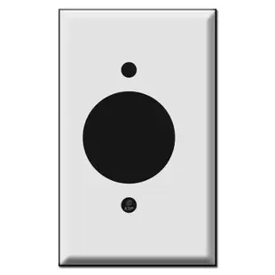 Offset Half Narrow 1.62″ Round Electrical Outlet Covers 1/4″ Trim