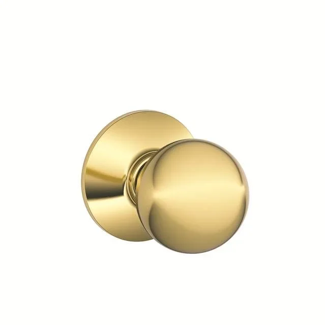 Orbit Knob Passage Lock – Bright Brass Finish by Schlage Residential