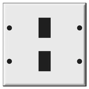 Original Style GE 2 Gang Wall Switch Plate for 2 Low Voltage Devices