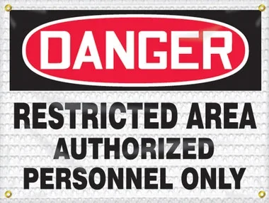 OSHA Danger High Wind Safety Sign: Restricted Area Authorized Personnel Only 24″ x 36″ 1/Each – FMB142