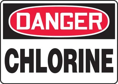 OSHA Danger Safety Sign: Chlorine 7″ x 10″ Aluminum – MCHL193VA