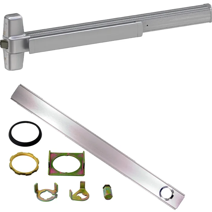 Outdoor Defense Rim Exit Device – Von Duprin 36in Cylinder Dogging Grade 1 Satin Chrome