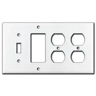 Outlet Outlet Decora Toggle Switch Wall Plate – White