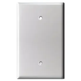 Oversized 1 Blank Electrical Wall Plate Cover – Brushed Aluminum