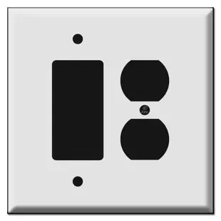 Oversized 1 Decora Rocker and 1 Outlet Switch Plates