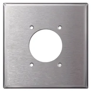 Oversized 2.125‘‘ 30/50/60A Receptacle Cover – Stainless Steel