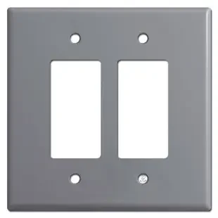 Oversized 2 Decora Rocker Switch Plate Cover – Gray