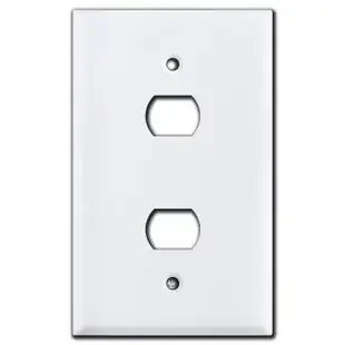 Oversized 2 Stacked Switch Despard Wall Plate – White