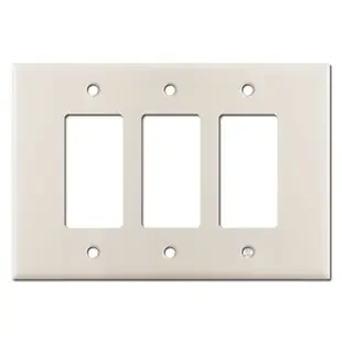 Oversized 3 Decora Rocker Jumbo Switch Plates – Light Almond