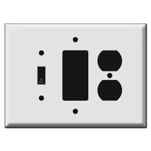 Oversized 3 Gang Toggle Rocker Outlet Cover Wall Switchplates