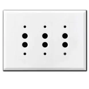 Oversized 3-Push Button Light Switch Cover Plates