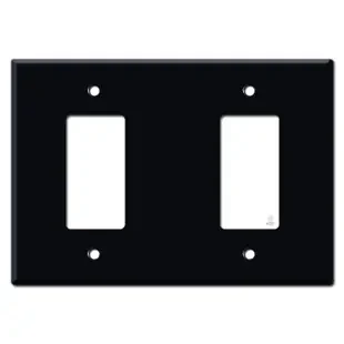 Oversized Decora Blank Decora Switch Cover Plate – Black