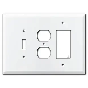 Oversized Decora Duplex Toggle Light Switchplate – White