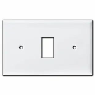 Oversized New Style Low Voltage 1 GE Switch Wall Plate – White