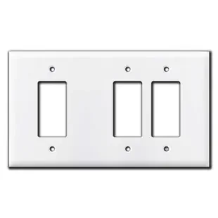 Oversized Rocker Blank 2-Rocker Switch Plate Cover – White