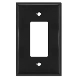 Oversized Single GFCI Decora Rocker Switch Plate Covers – Black