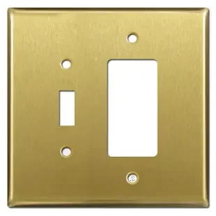 Oversized Toggle & GFI Outlet Switch Plates – Satin Brass