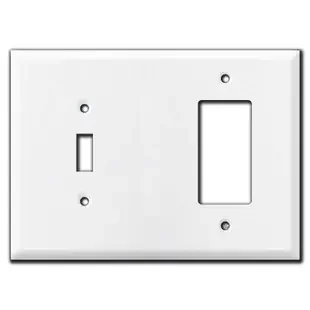 Oversized Toggle Blank Rocker Switch Plates – White