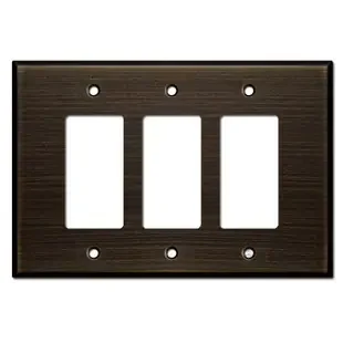 Oversized Triple Decora Switch Wall Plates – Oil Rubbed Bronze