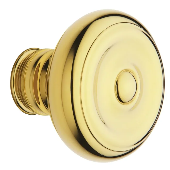 Pair 5020 Knob Less Rose Unlacquered Brass Finish by Baldwin Estate