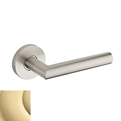 Pair 5173 Lever Less Rose Unlacquered Brass Finish by Baldwin Estate