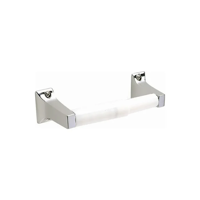 Pamex Edison Surface Paper Holder with White Roller – Bright Chrome Finish