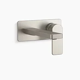 Parallel Wall-mount single-handle bathroom sink faucet, 1.2 gpm Wall Mounted in Vibrant Brushed Nickel