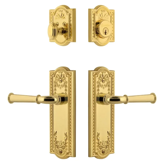Parthenon Long Plate Entry Set with Georgetown Lever – Lifetime Brass
