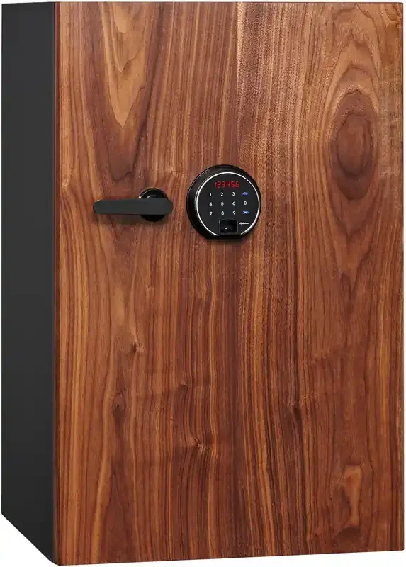 Phoenix DBAUM800 Fingerprint Lock Luxury Fireproof Safe with Walnut Door