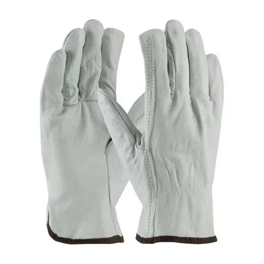 PIP Industry Grade Top Grain Cowhide Leather Drivers Glove – Straight Thumb – Natural – 1/DZ – 68-106