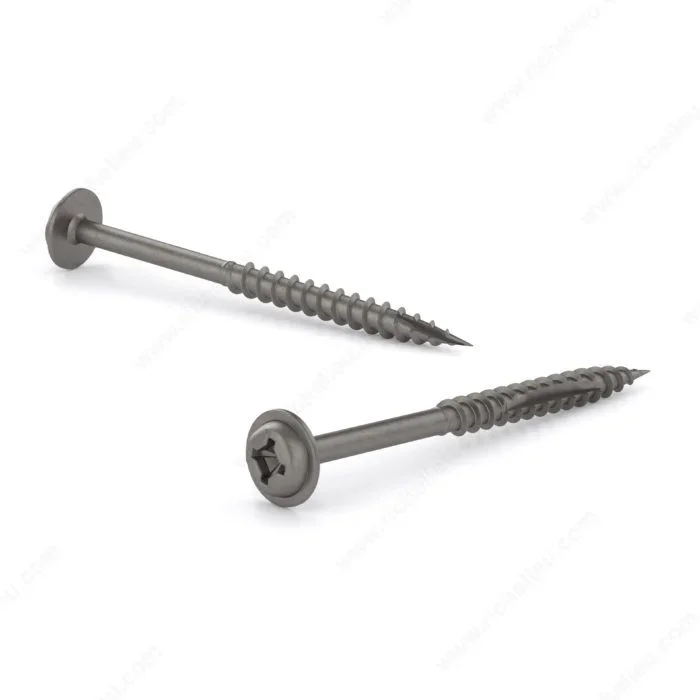 Plain Wood Screw – Pan Washer Head, Quadrex Drive, Coarse Thread, Double Cut Point