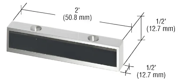 Polished Stainless Header Mounted Single Door Stop by C.R. Laurence