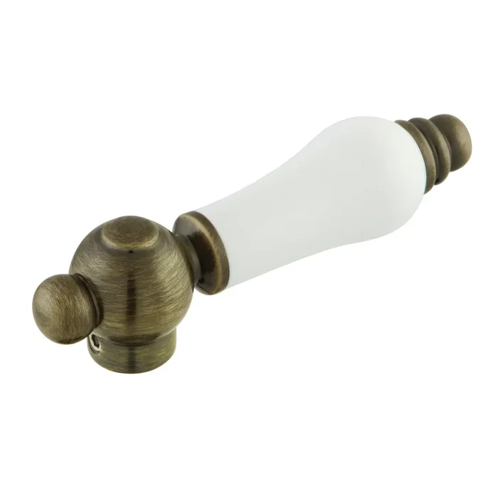 Porcelain Lever Handle – Antique Brass by Kingston Brass