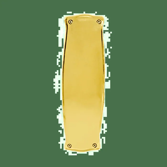 Prairie Pushplate in Polished Brass – Nostalgic Vintage Door Hardware