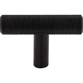 Prestwick T-Knob Style 2″ (51mm) Overall Length in Flat Black Cabinet Hardware
