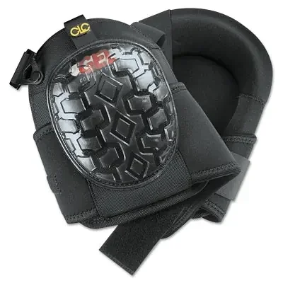 Professional Gel Kneepad, Elastic upper straps with buckle-style fasteners, Black