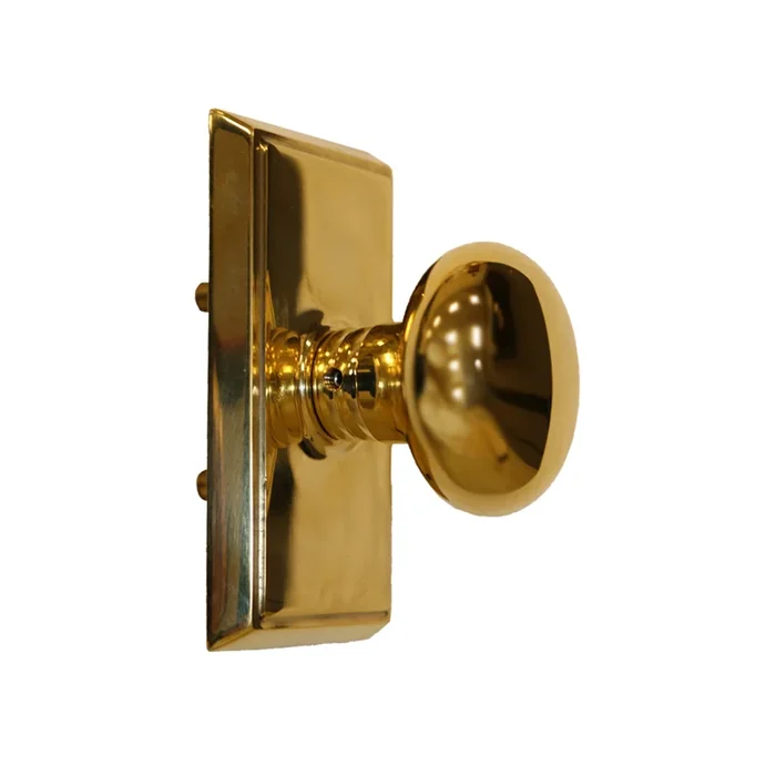 Providence Knob 2-3/8″ Backset Privacy with Rectangular Rose – Unlacquered Brass Finish