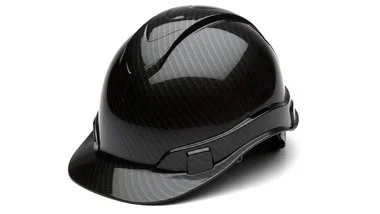 Pyramex Ridgeline Cap Style Hard Hat Shiny Graphite 4 Pt Ratchet Suspension