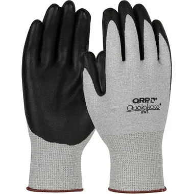 QRP Qualakote Seamless Knit Nylon/Carbon Fiber w/Nitrile Foam Grip – Gray – 1/CS – HWS