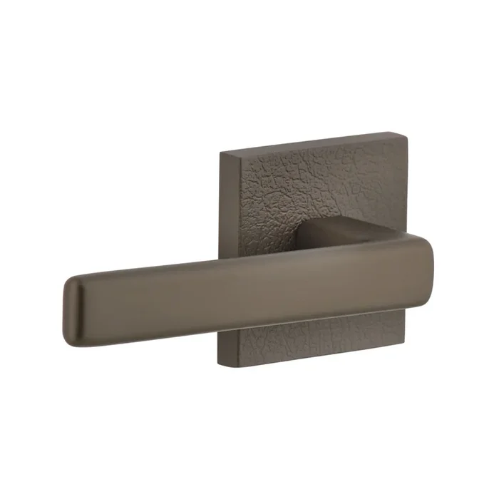 Quadrato Leather Rosette with Lusso Lever – Titanium Gray