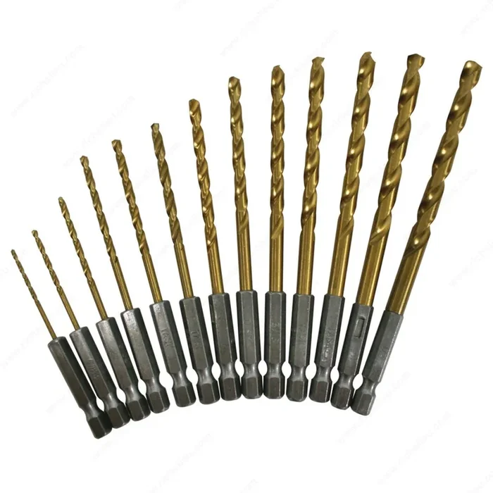 Quick Change Ti-N Coated HSS Drill Bit Set by Richelieu